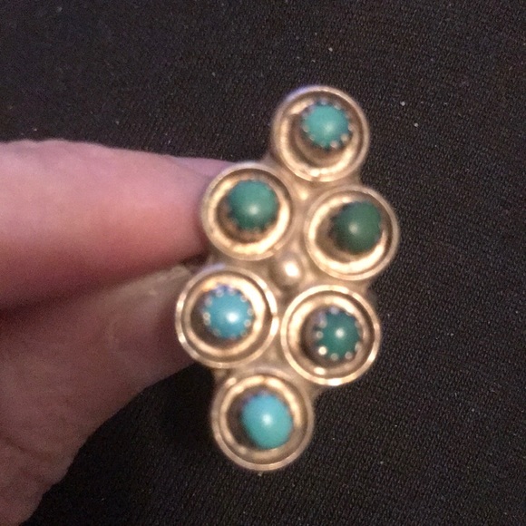 Old native pawn ring. Almost 2” long. Size 6.5 - Picture 1 of 3